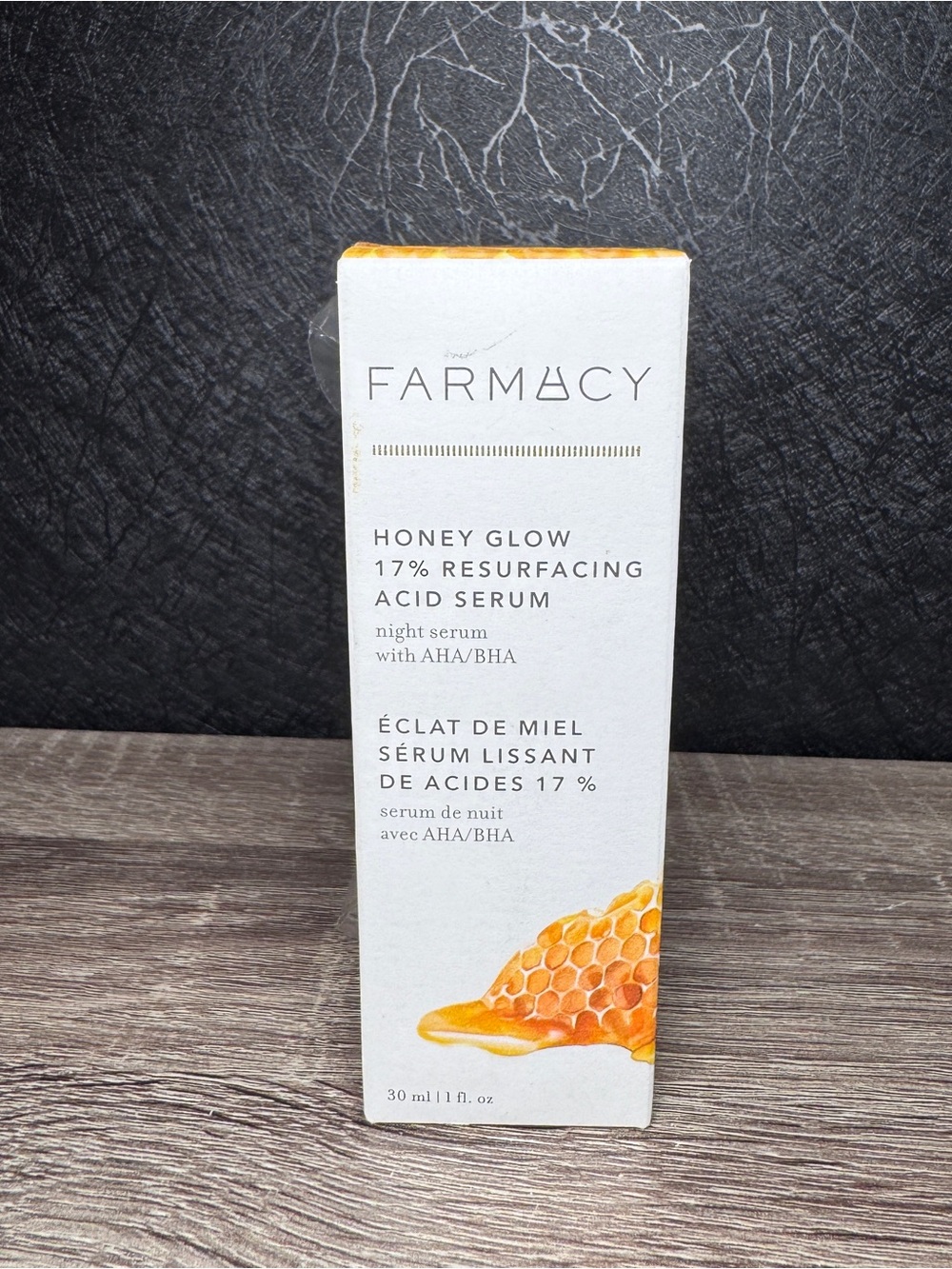 Farmacy Honey Glow 17% Resurfacing Acid Night Serum With AHA/BHA 30ml NIB